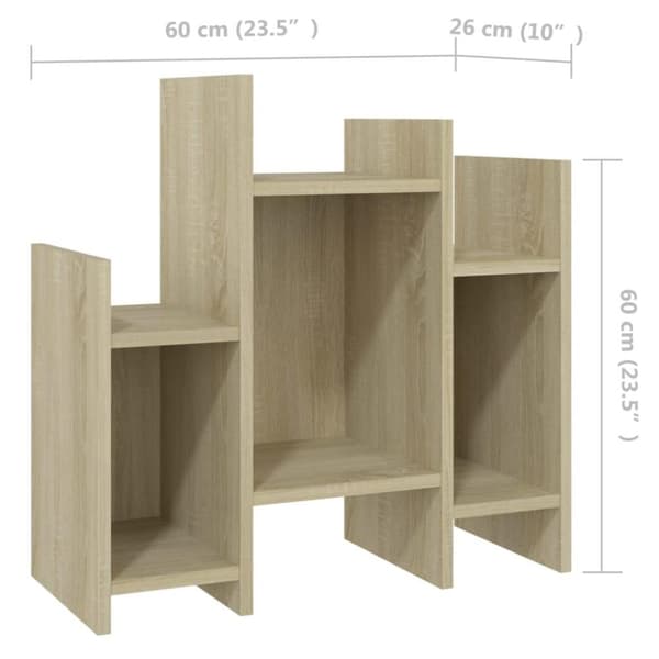 vidaXL sideskab 60x26x60 cm spånplade sonoma-eg