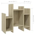 Miniatyrbillede 7 af 10: vidaXL sideskab 60x26x60 cm spånplade sonoma-eg