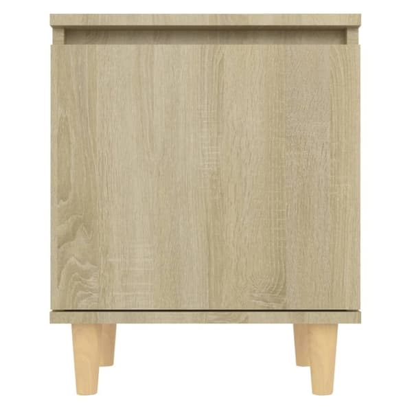 vidaXL Nattbord med ben i heltre sonoma eik 40x30x50 cm