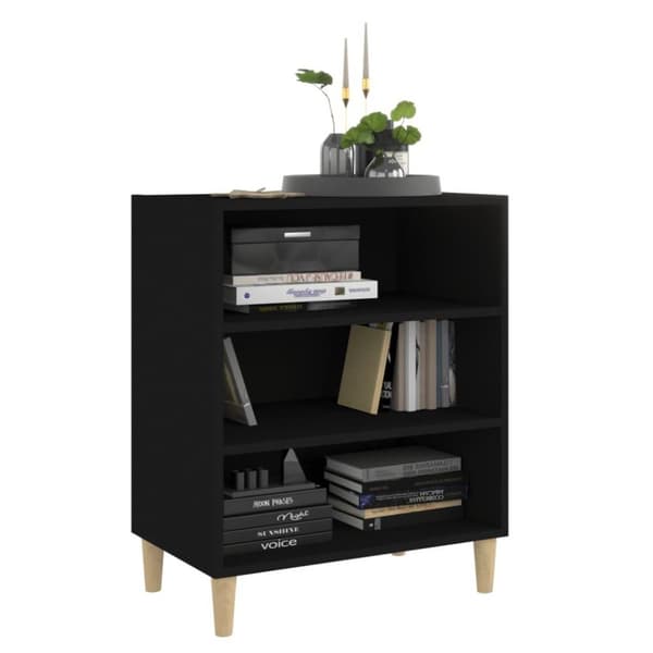 vidaXL skænk 57x35x70 cm spånplade sort