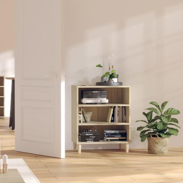 vidaXL skænk 57x35x70 cm spånplade sonoma-eg