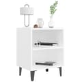 Miniatyrbillede 5 af 9: vidaXL sengeborde 2 stk. med metalben 40x30x50 cm hvid