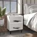 Miniatyrbillede 1 af 9: vidaXL sengeborde 2 stk. med metalben 40x30x50 cm hvid
