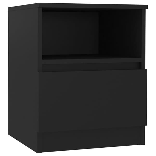 vidaXL Nattbord svart 40x40x50 cm sponplate