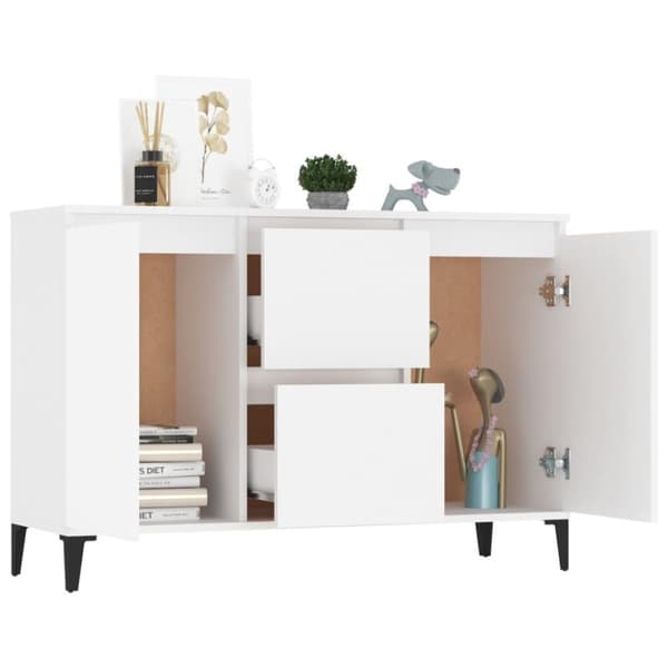 vidaXL skænk 104x35x70 cm spånplade hvid