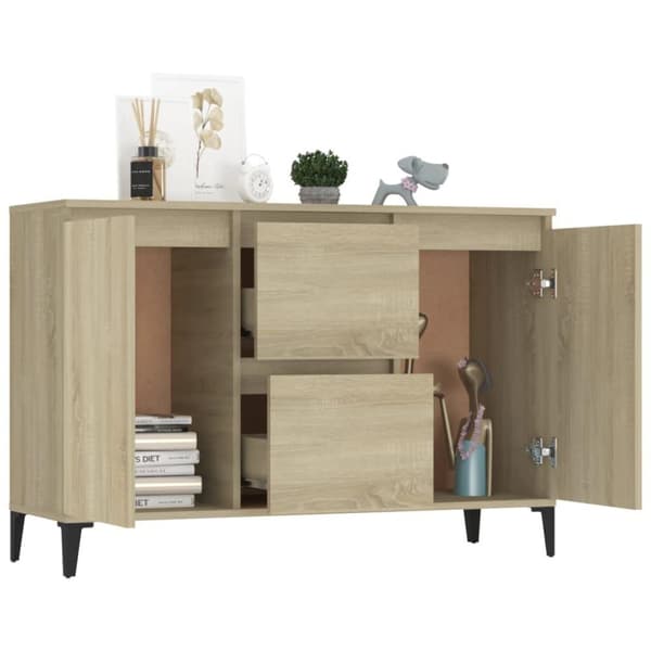 vidaXL Skjenk sonoma eik 104x35x70 cm sponplate