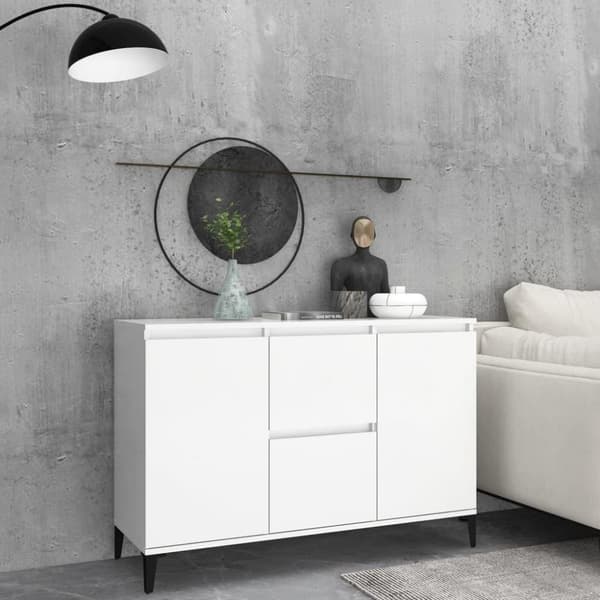 vidaXL Skänk vit 104x35x70 cm spånskiva