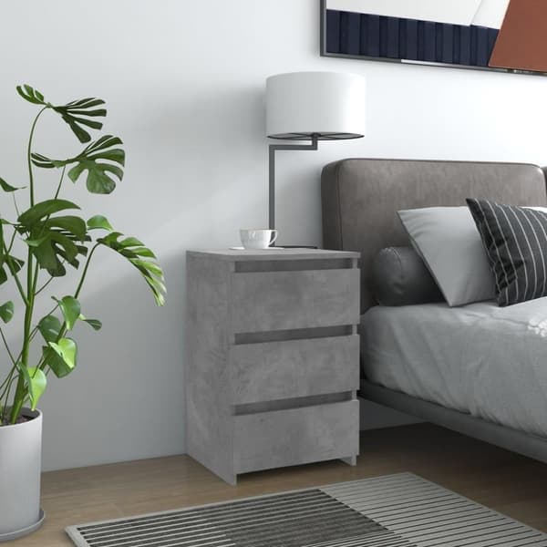vidaXL Yöpöydät 2 kpl betoninharmaa 40x35x62,5 cm tekninen puu