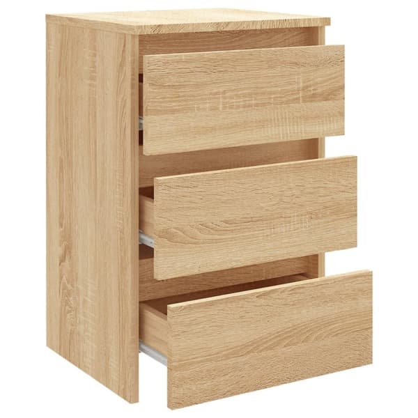 vidaXL Nattbord 2 stk sonoma eik 40x35x62,5 cm konstruert tre