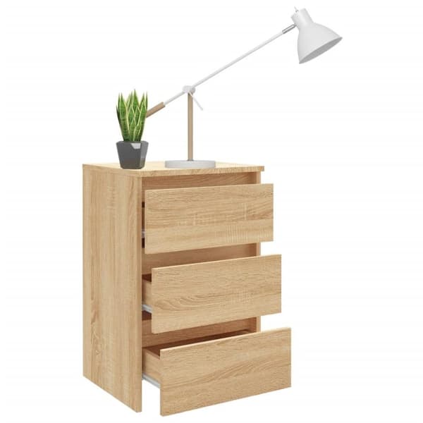 vidaXL Nattbord 2 stk sonoma eik 40x35x62,5 cm konstruert tre