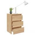 Miniatyrbilde 7 av 10: vidaXL Nattbord 2 stk sonoma eik 40x35x62,5 cm konstruert tre