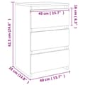 Miniatyrbilde 9 av 10: vidaXL Nattbord 2 stk sonoma eik 40x35x62,5 cm konstruert tre