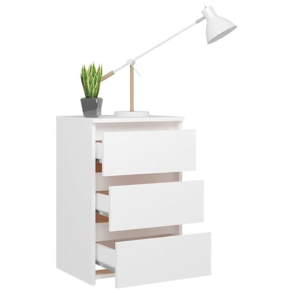 vidaXL Sängbord 2 st vit 40x35x62,5 cm spånskiva