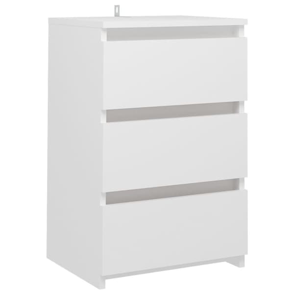 vidaXL Sängbord 2 st vit 40x35x62,5 cm spånskiva