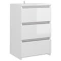 Miniatyrbillede 4 af 10: vidaXL natborde 2 stk. 40x35x62,5 cm spånplade hvid højglans
