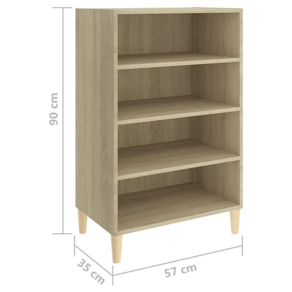 vidaXL Skänk sonoma-ek 57x35x90 cm spånskiva