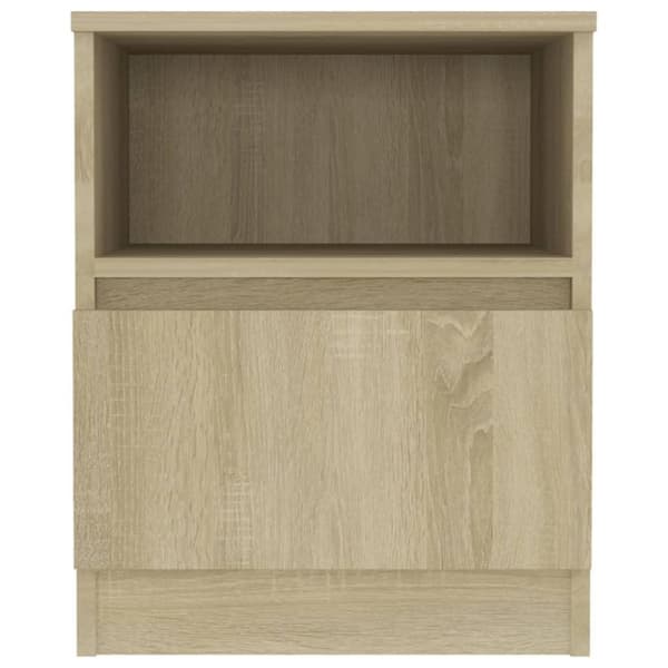 vidaXL Sängbord sonoma-ek 40x40x50 cm spånskiva
