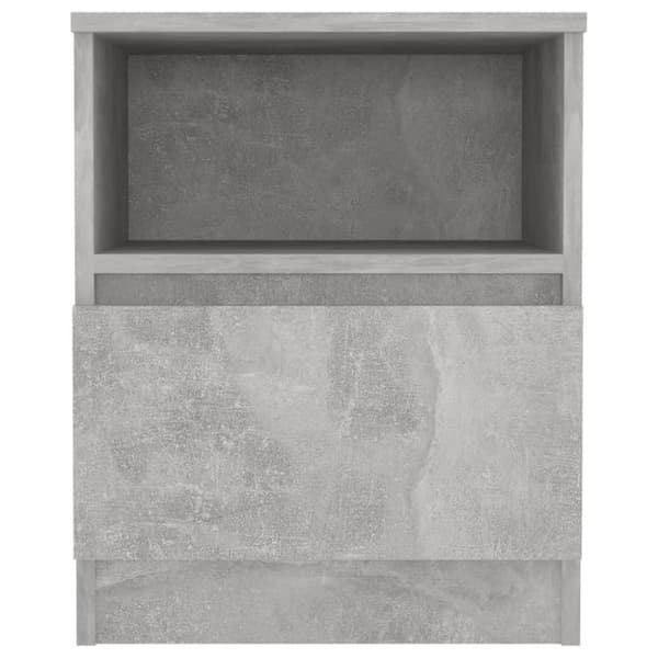 vidaXL Sängbord betonggrå 40x40x50 cm spånskiva