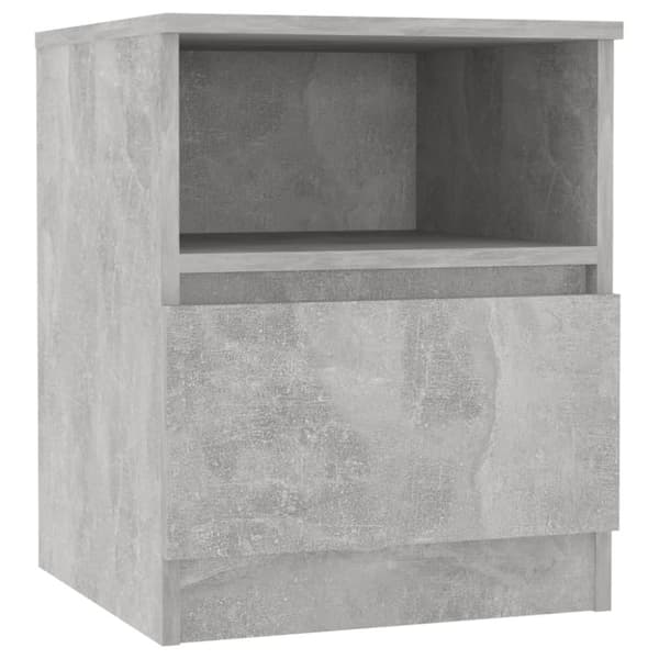 vidaXL Sängbord betonggrå 40x40x50 cm spånskiva