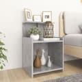 Miniatyrbilde 9 av 10: vidaXL Nattbord 2 stk betonggrå 40x35x60 cm sponplate