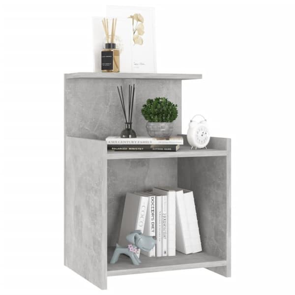 vidaXL Yöpöydät 2 kpl betoninharmaa 40x35x60 cm lastulevy