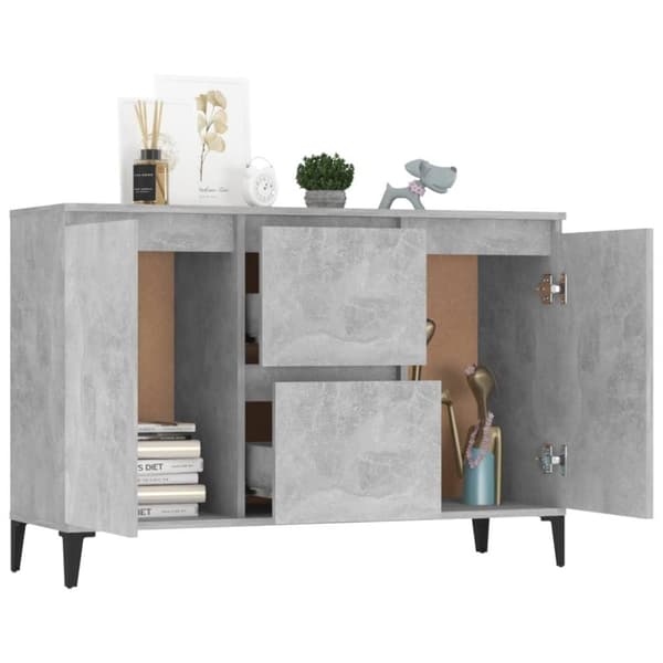 vidaXL Senkki betoninharmaa 104x35x70 cm lastulevy
