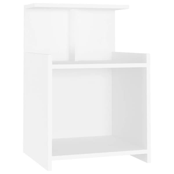 vidaXL sengebord 40x35x60 cm spånplade hvid