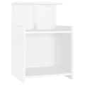 Miniatyrbilde 2 av 9: vidaXL Nattbord hvit 40x35x60 cm sponplate