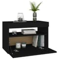 Miniatyrbild 7 av 11: vidaXL Sängbord LED-belysning 2 st svart 60x35x40 cm konstruerat trä