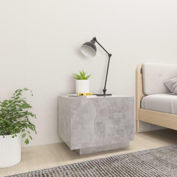 vidaXL Yöpöytä betoninharmaa 100x35x40 cm lastulevy