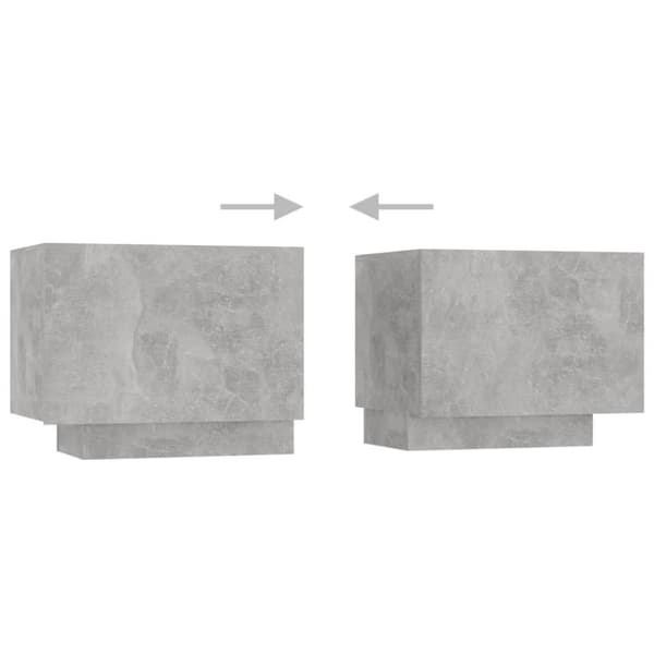 vidaXL Yöpöytä betoninharmaa 100x35x40 cm lastulevy