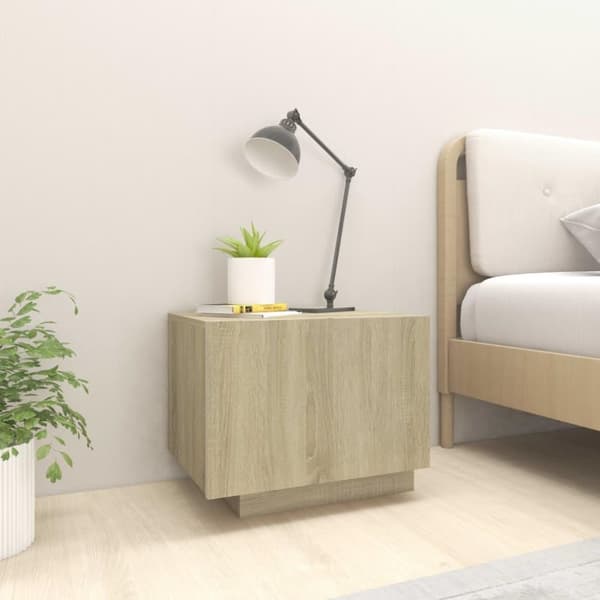 vidaXL sengeskab 100x35x40 cm spånplade sonoma-eg