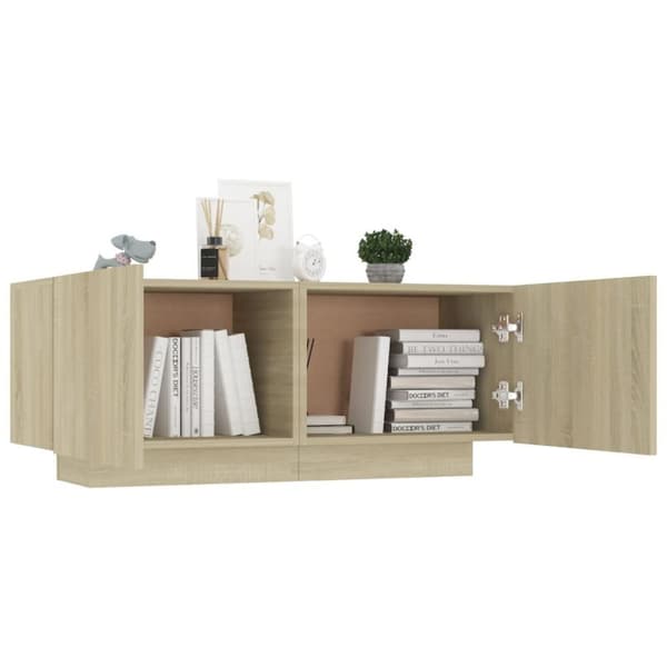 vidaXL sengeskab 100x35x40 cm spånplade sonoma-eg