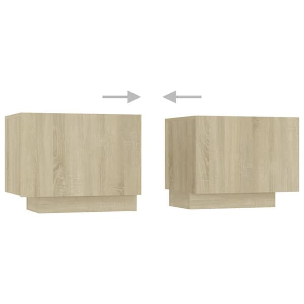 vidaXL sengeskab 100x35x40 cm spånplade sonoma-eg