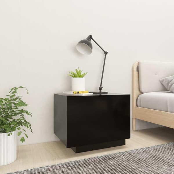 vidaXL Sängbord svart 100x35x40 cm spånskiva