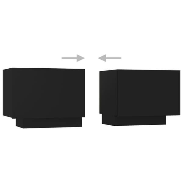 vidaXL Sängbord svart 100x35x40 cm spånskiva