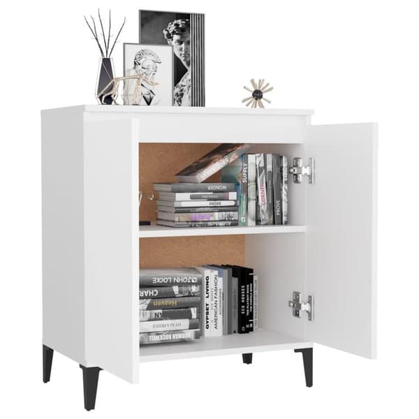 vidaXL skænk 60x35x70 cm spånplade hvid