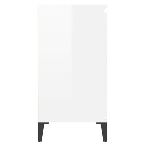 vidaXL Skjenk høyglans hvit 60x35x70 cm sponplate