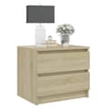 Miniatyrbilde 3 av 8: vidaXL Nattbord 2 stk sonoma eik 50x39x43,5 cm sponplate