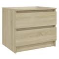 Miniatyrbilde 4 av 8: vidaXL Nattbord 2 stk sonoma eik 50x39x43,5 cm sponplate