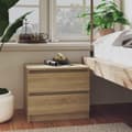 Miniatyrbilde 7 av 8: vidaXL Nattbord 2 stk sonoma eik 50x39x43,5 cm sponplate