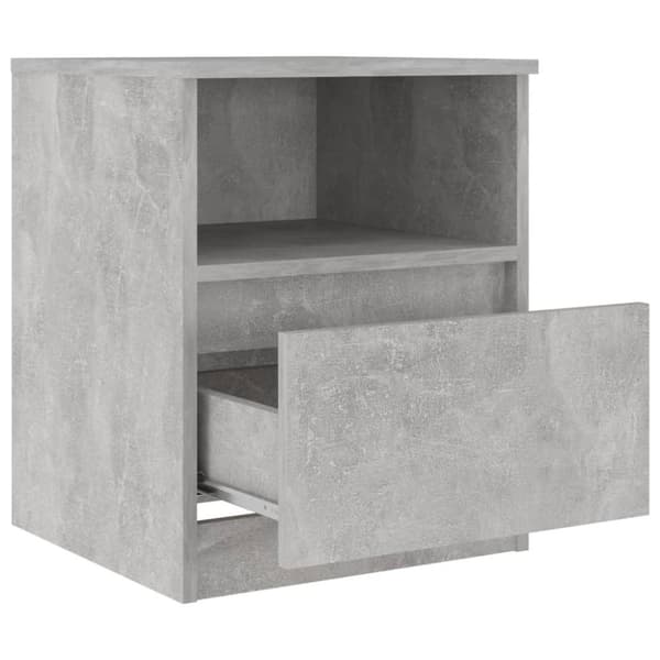 vidaXL Sängbord 2 st betonggrå 40x40x50cm spånskiva