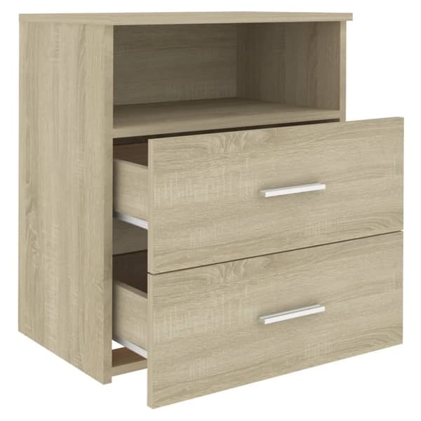 vidaXL Sängbord sonoma-ek 50x32x60 cm