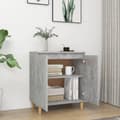 Pikkukuva 3 / 10: vidaXL Senkki täyspuujaloilla betoninharmaa 60x35x70cm lastulevy