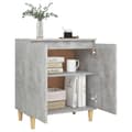 Pikkukuva 4 / 10: vidaXL Senkki täyspuujaloilla betoninharmaa 60x35x70cm lastulevy