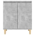 Pikkukuva 5 / 10: vidaXL Senkki täyspuujaloilla betoninharmaa 60x35x70cm lastulevy