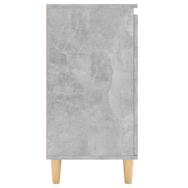 vidaXL Senkki täyspuujaloilla betoninharmaa 60x35x70cm lastulevy
