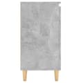 Pikkukuva 6 / 10: vidaXL Senkki täyspuujaloilla betoninharmaa 60x35x70cm lastulevy