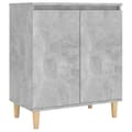 Pikkukuva 1 / 10: vidaXL Senkki täyspuujaloilla betoninharmaa 60x35x70cm lastulevy
