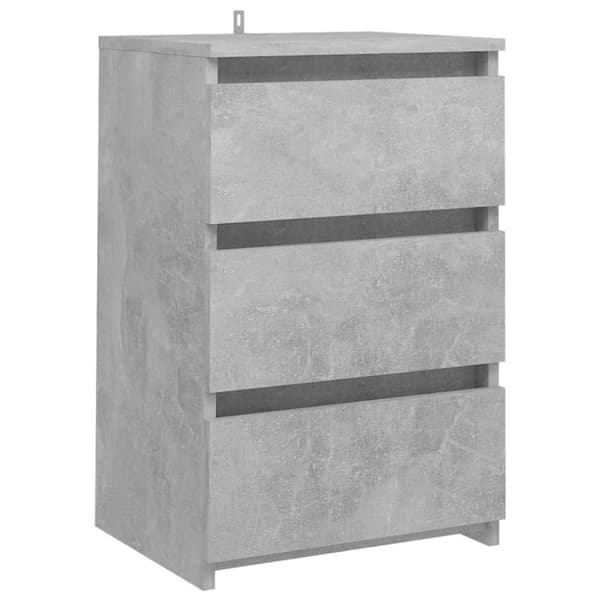 vidaXL natbord 40x35x62,5 cm spånplader betongrå